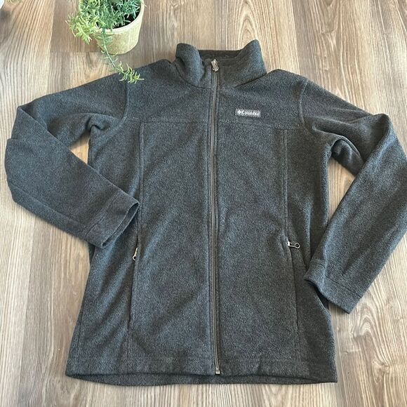 GIRLS COLUMBIA FLEECE FULL ZIP JACKET SIZE LARGE - Picture 1 of 4
